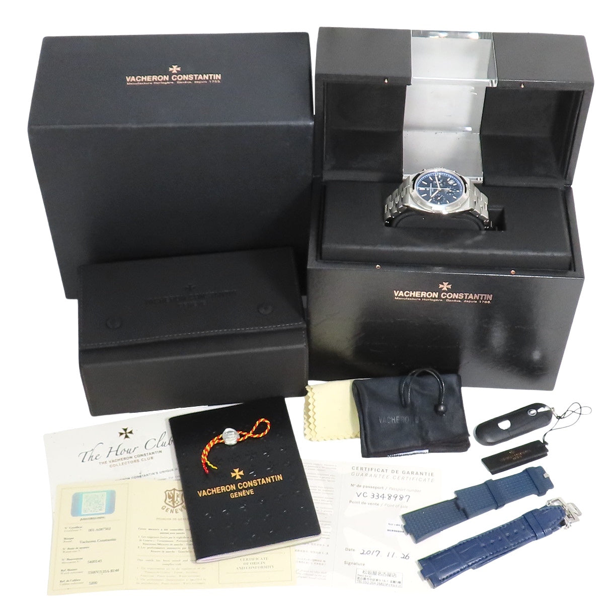 5500V/110A-B148 Overseas Chronograph Stainless Steel Automatic Blue