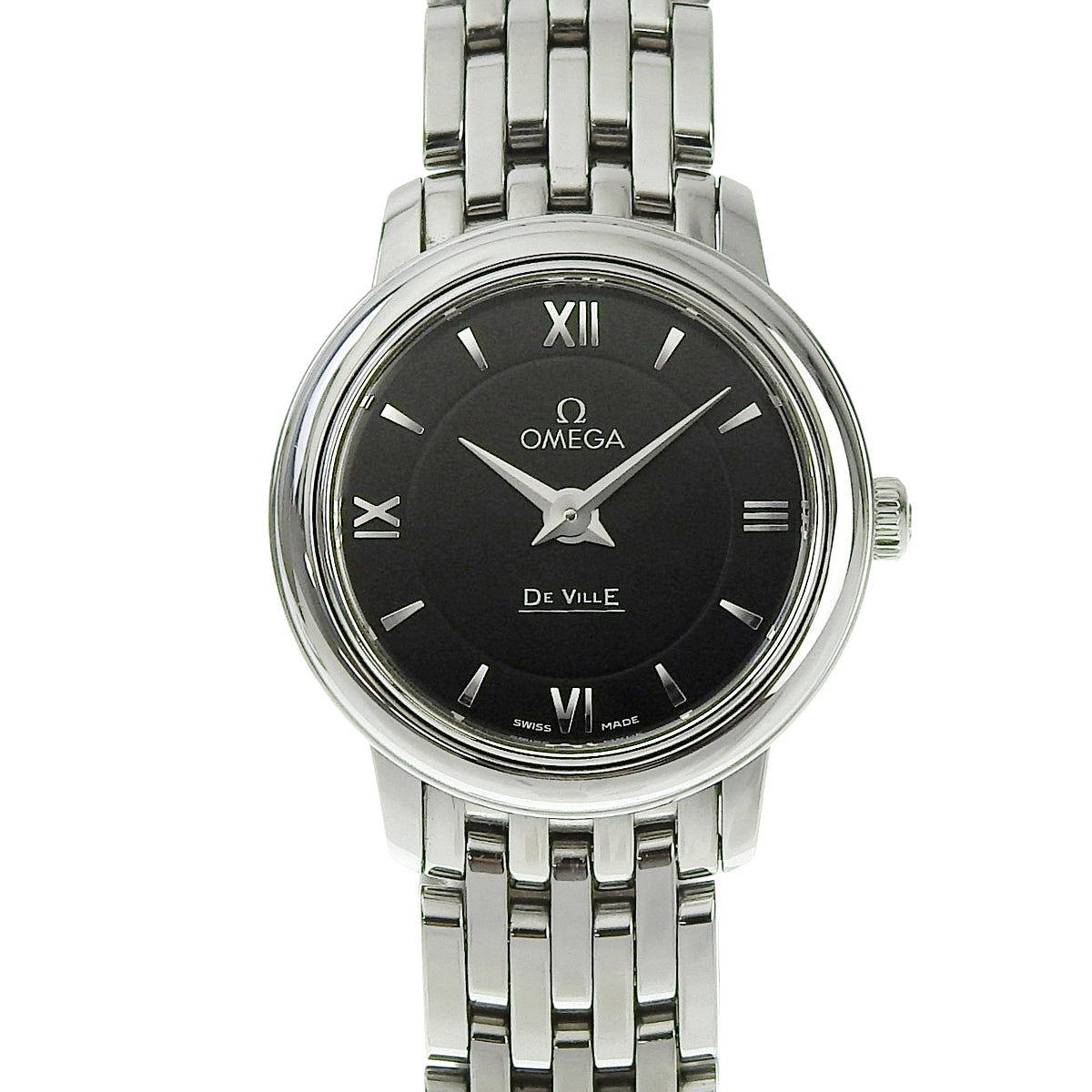 デ・ヴィル プレステージ 424.10.24.60.01.001 SS ブラック クオーツ レディース