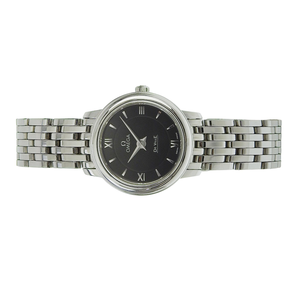 デ・ヴィル プレステージ 424.10.24.60.01.001 SS ブラック クオーツ レディース
