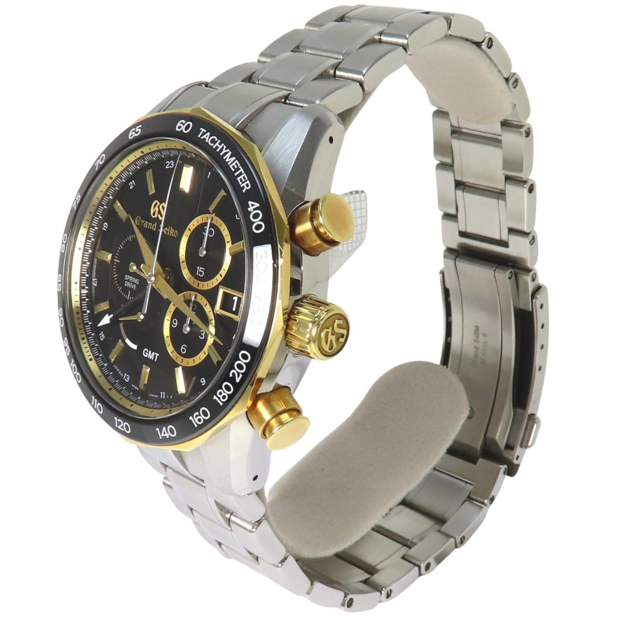 SBGC240 运动系列 Spring Drive 计时码表 GMT 黄金/不锈钢 Spring Drive 黑色 140周年纪念限定款