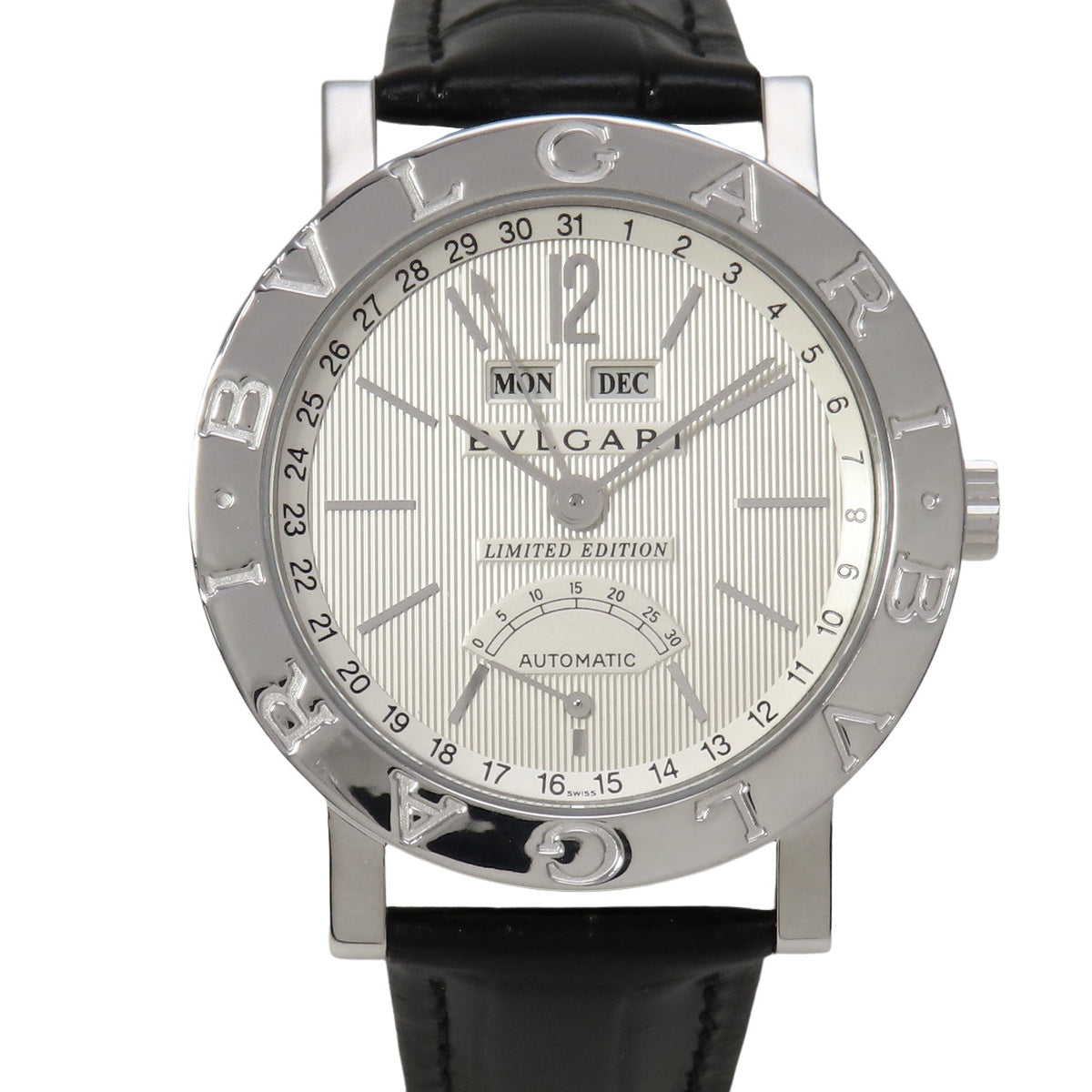 ブルガリブルガリ トリプルカレンダー BBW38GLAC WG/革 ホワイト 自動巻き メンズ