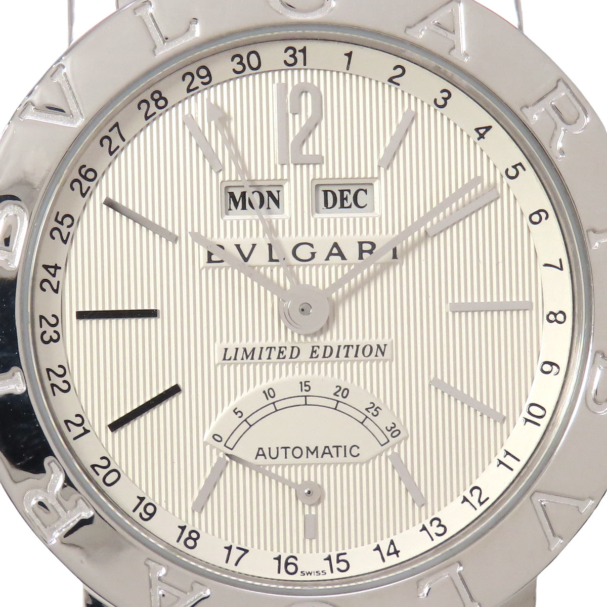 宝格丽 (Bvlgari) 三历腕表 BBW38GLAC 白色皮革自动男士腕表