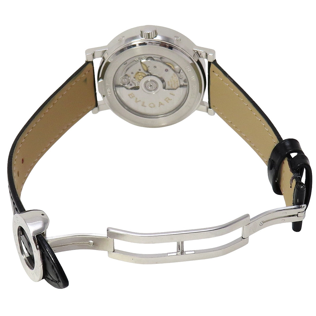 宝格丽 (Bvlgari) 三历腕表 BBW38GLAC 白色皮革自动男士腕表