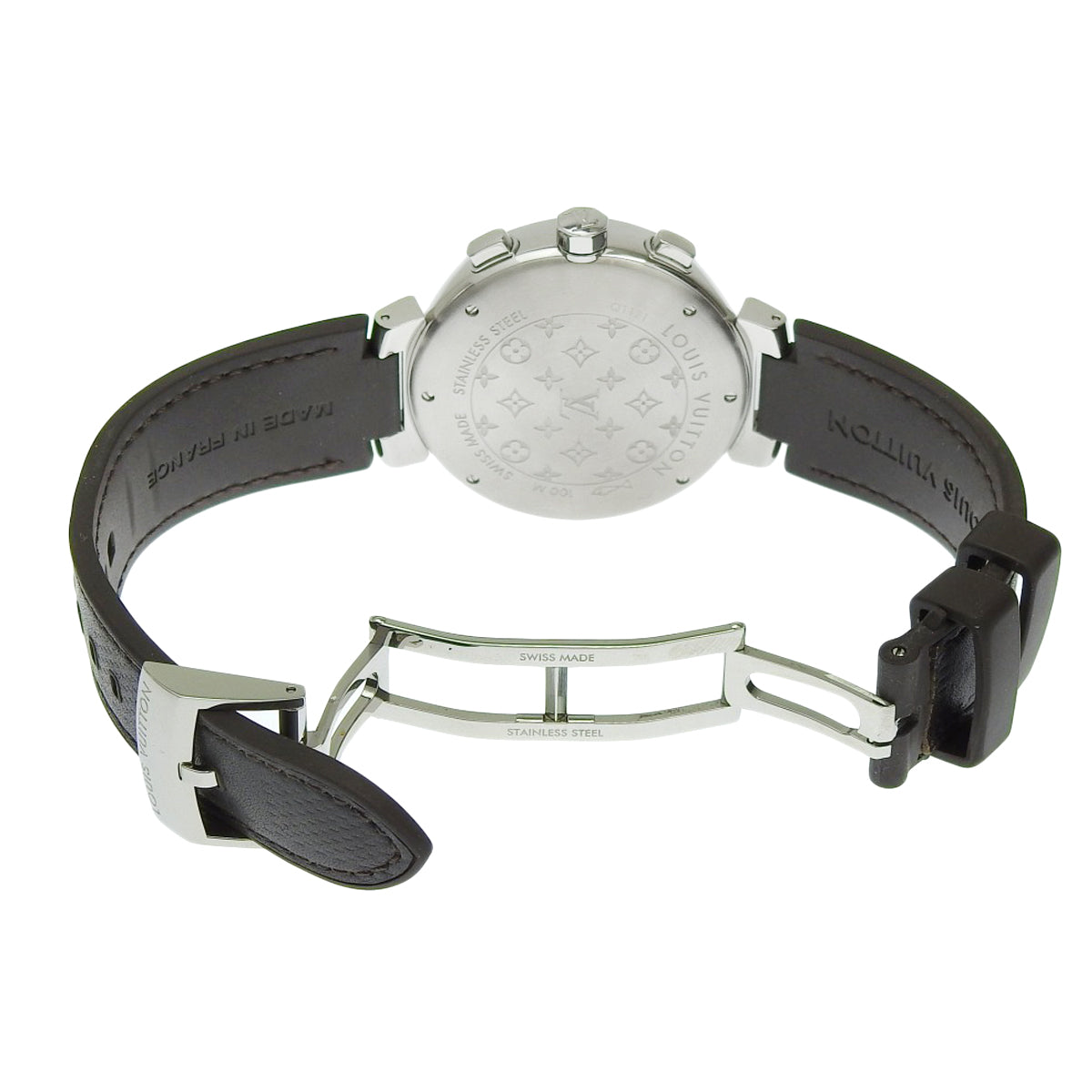 タンブール クロノグラフ Q1121 SS/革 自動巻き メンズ