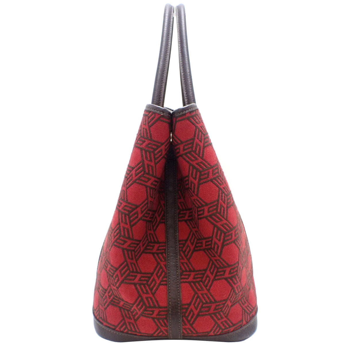 花园派对 PM Toile Saucer Buffle 钯金五金件 Rouge Garance 银色五金件 K 印章