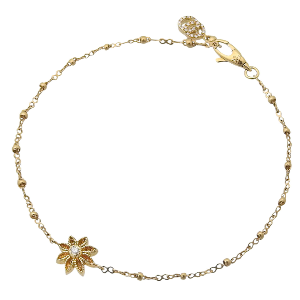 花卉手链 钻石 18K黄金 YG