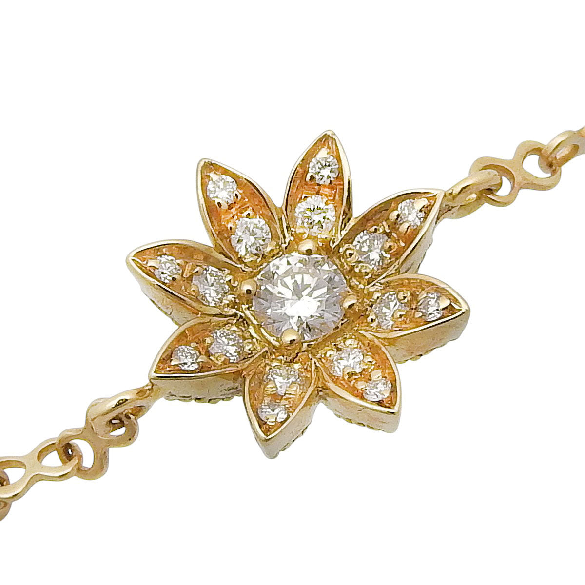 花卉手链 钻石 18K黄金 YG