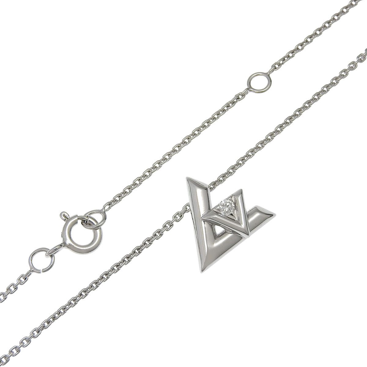 LV Volt One PM 钻石吊坠，18K 白金款