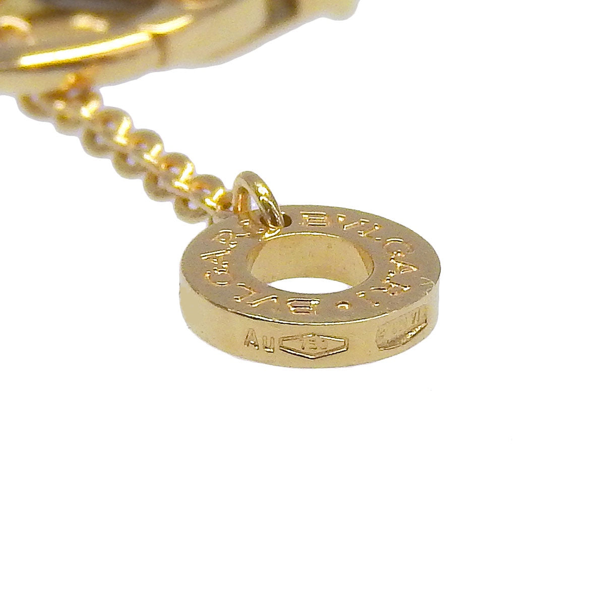 ブルガリブルガリ サークルネックレス ダイヤモンド K18 イエローゴールド YG