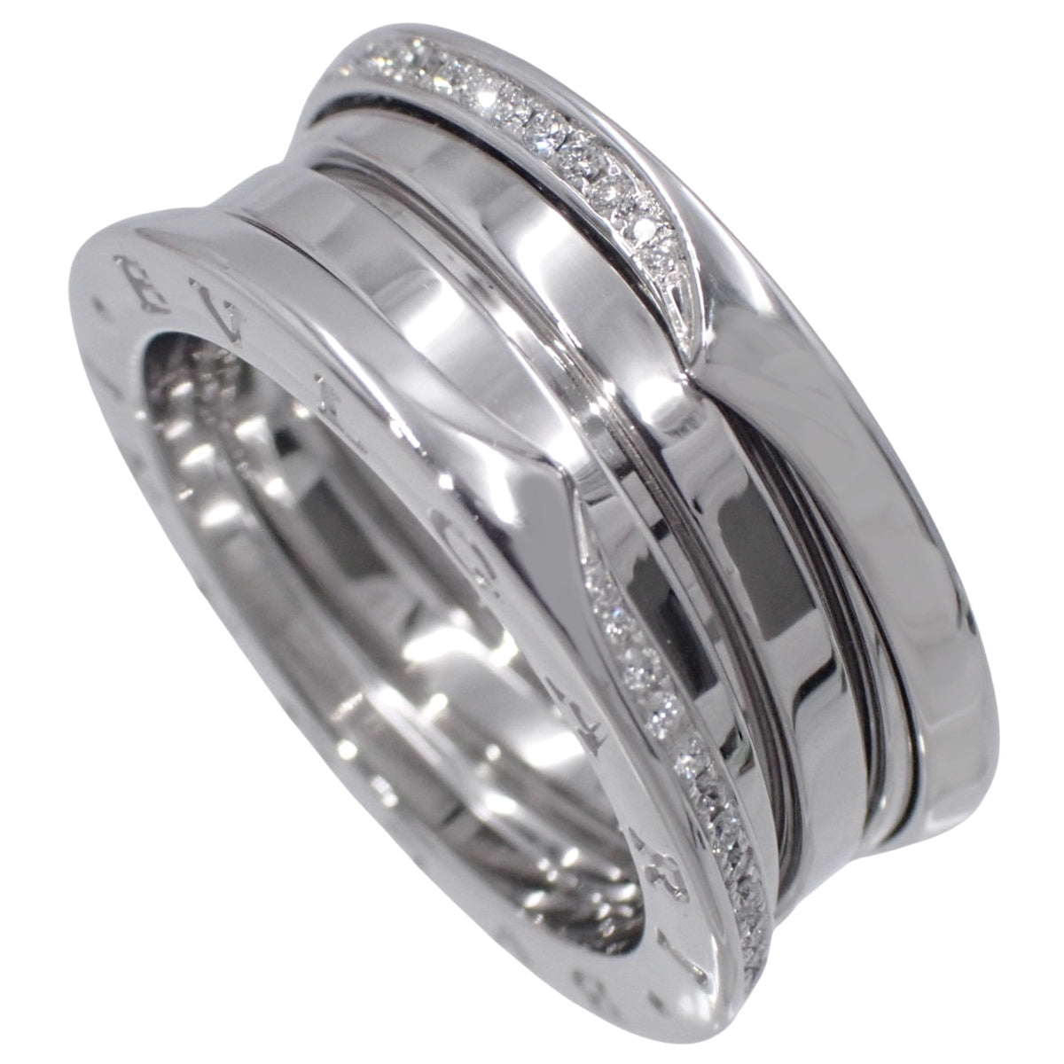 B-zero1 B-zero1 Diamond Ring 359706 K18 White Gold WG B-zero1 Size 18 (58)