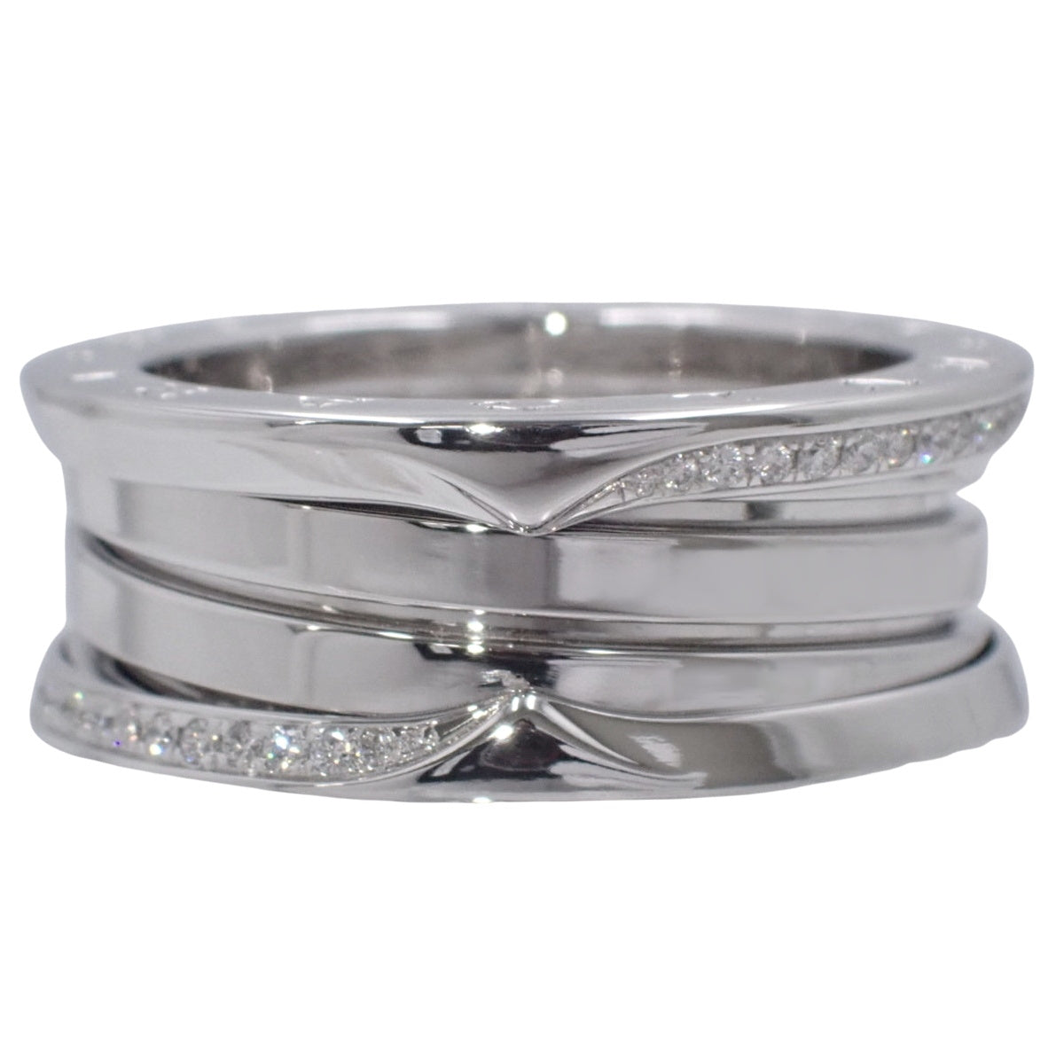 B-zero1 B-zero1 Diamond Ring 359706 K18 White Gold WG B-zero1 Size 18 (58)
