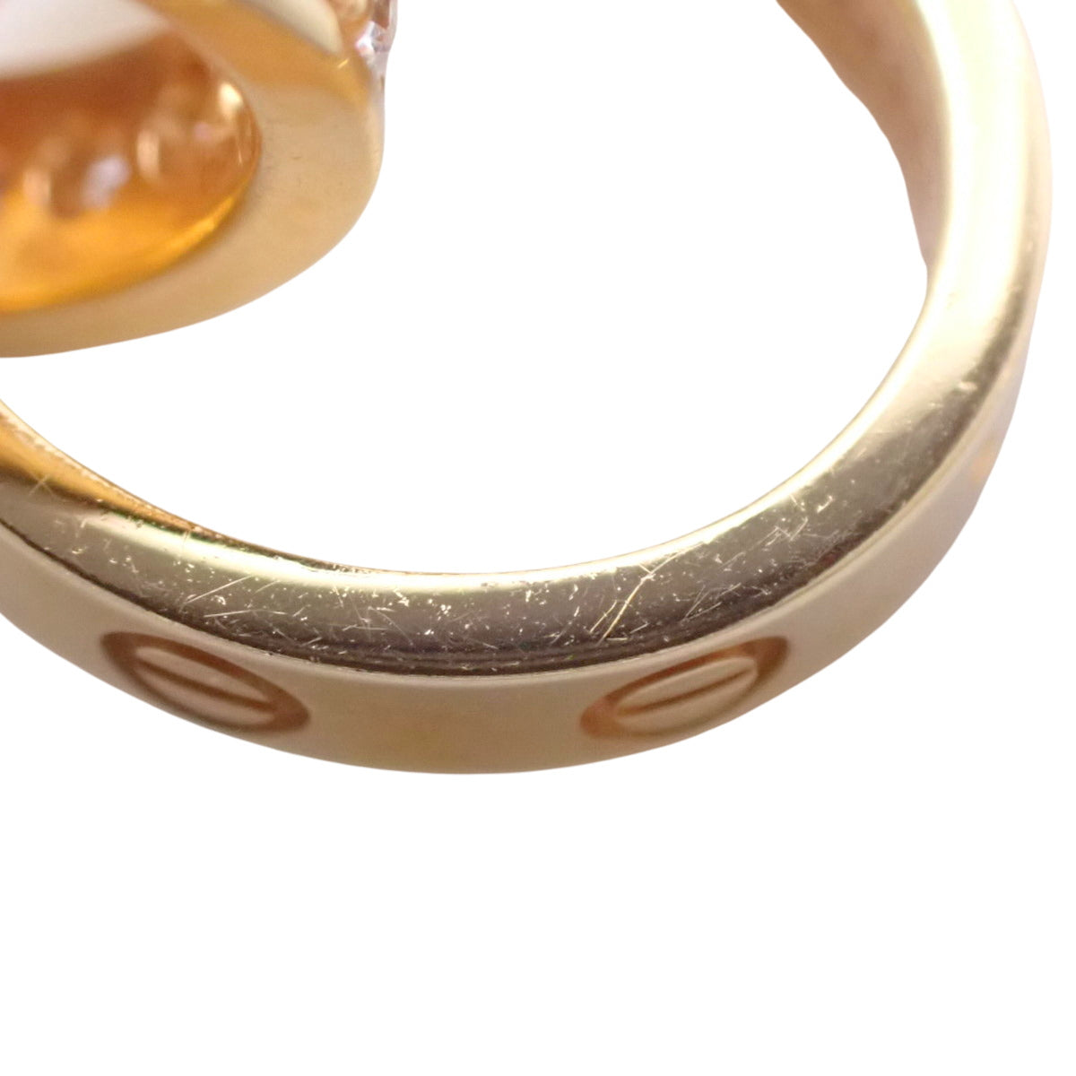 爱情项链，半密镶钻石，18K 玫瑰金，PG，宝贝爱