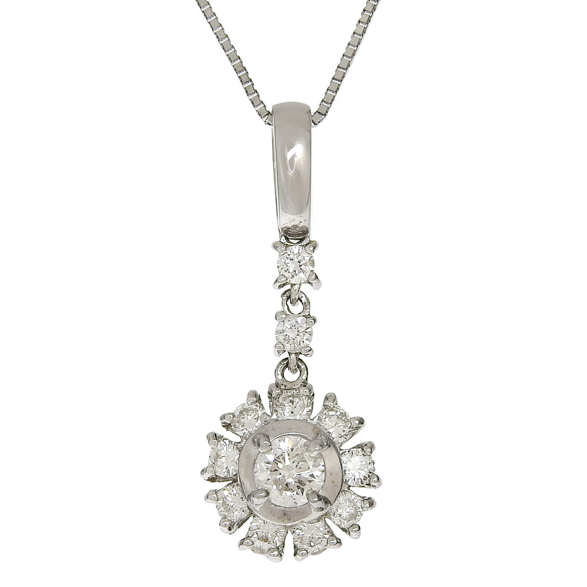 钻石项链 D0.73 白金 K18WG