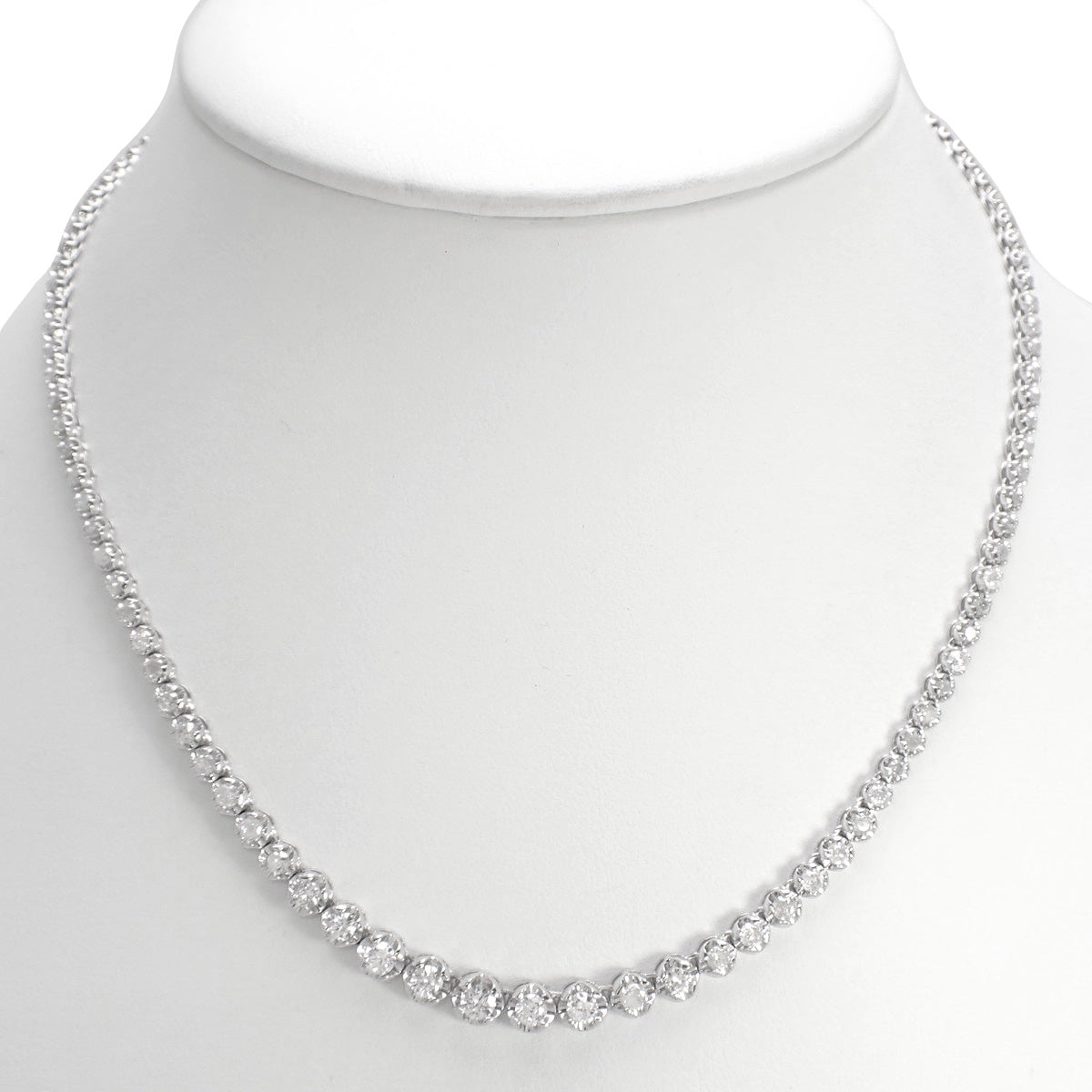 ダイヤモンド テニス ネックレス D5.00 ホワイトゴールド K18WG アクセサリー ジュエリー