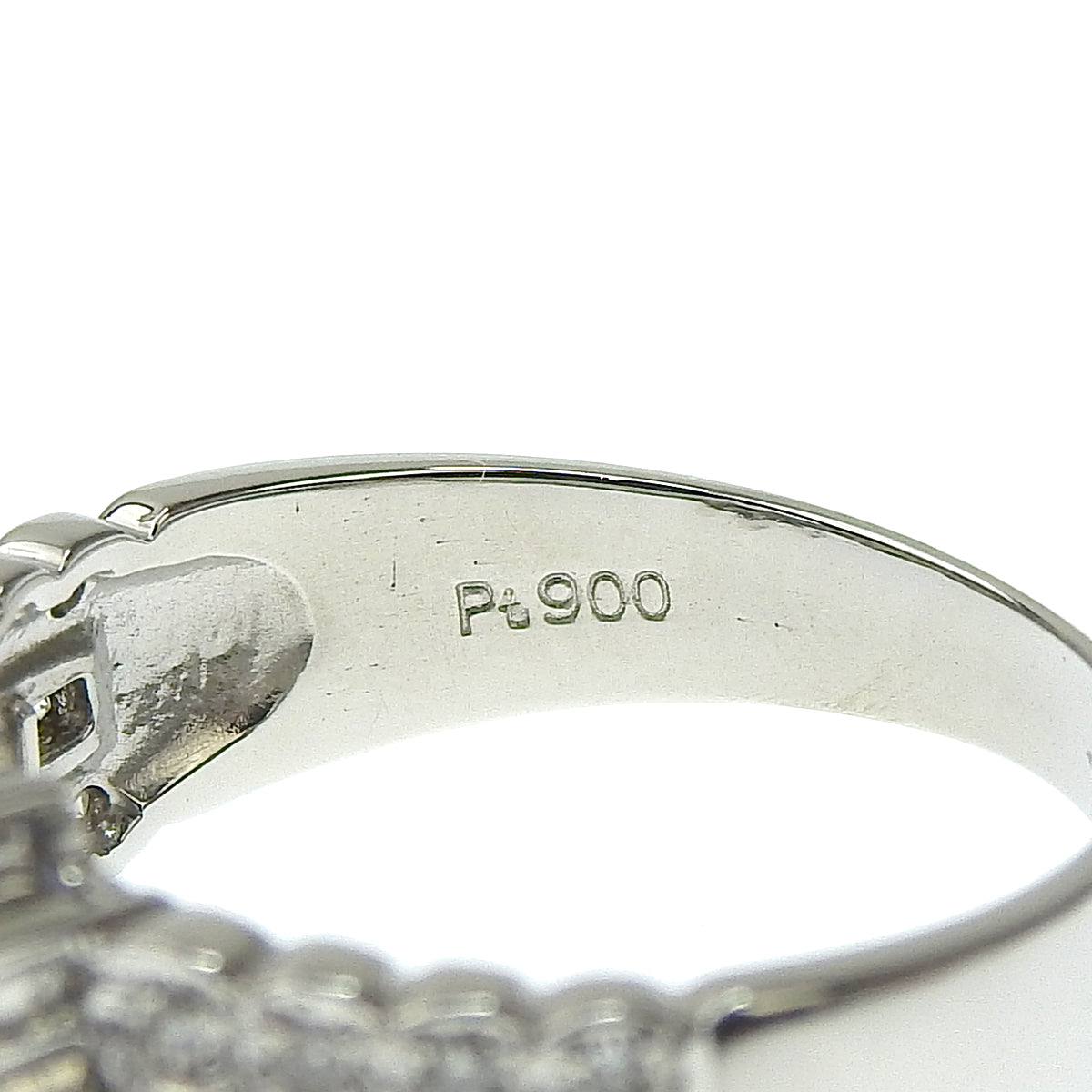 Sapphire and diamond ring, size S1.39/D0.75, platinum Pt900