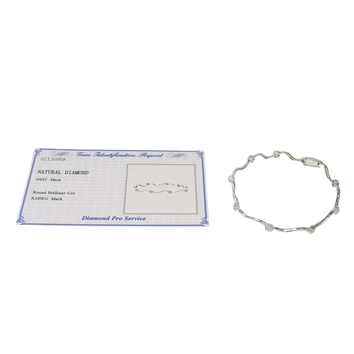 ダイヤモンド ブレスレット D0.37 ホワイトゴールド K18WG