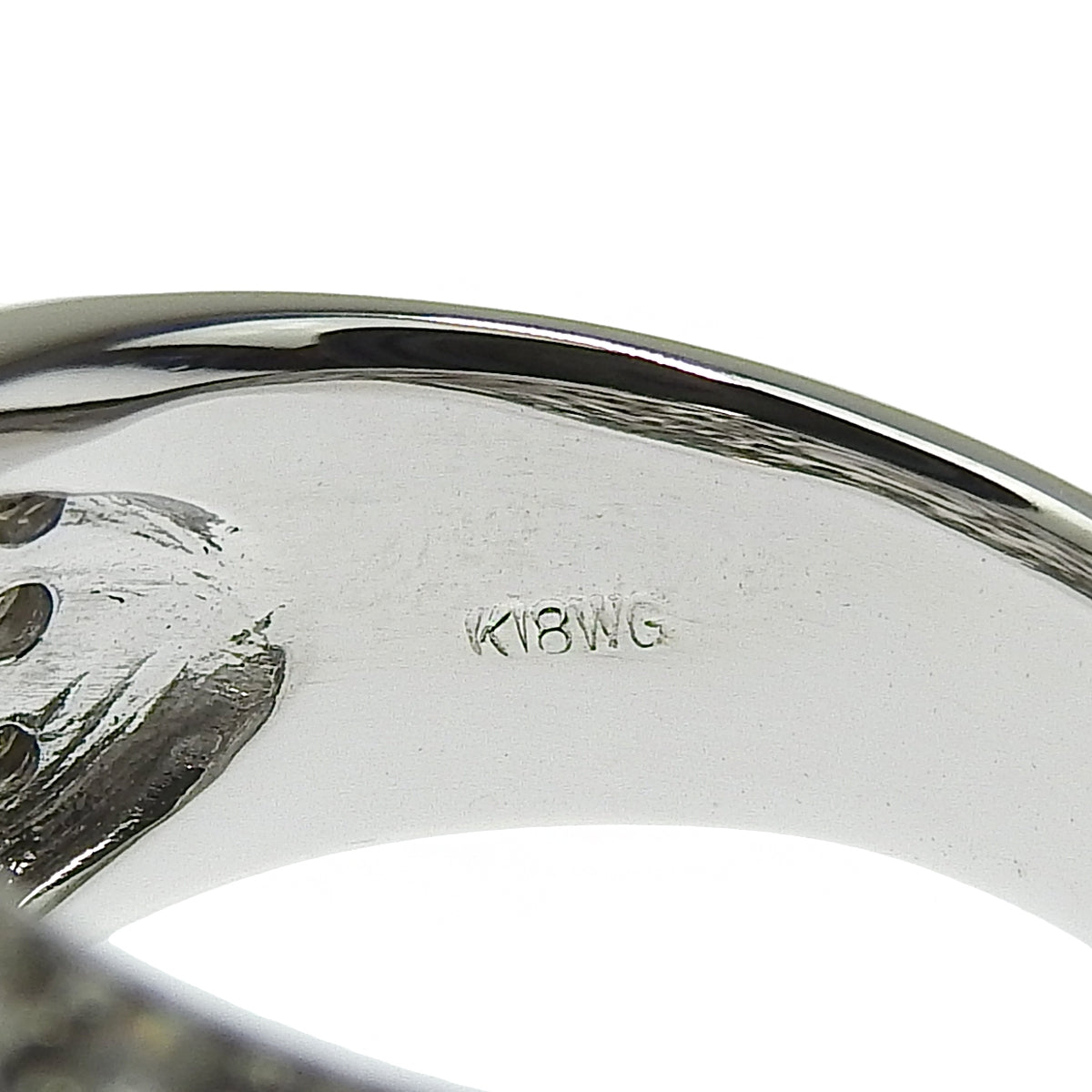 密镶钻石戒指 D0.31,3.07 白金 K18WG