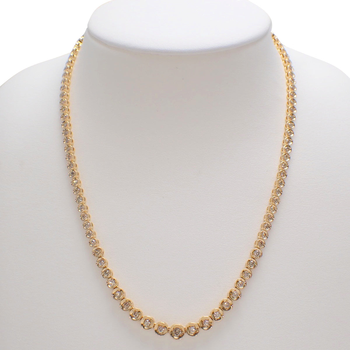 Tennis Diamond Necklace D5.57 Yellow Gold K18YG 30.5g
