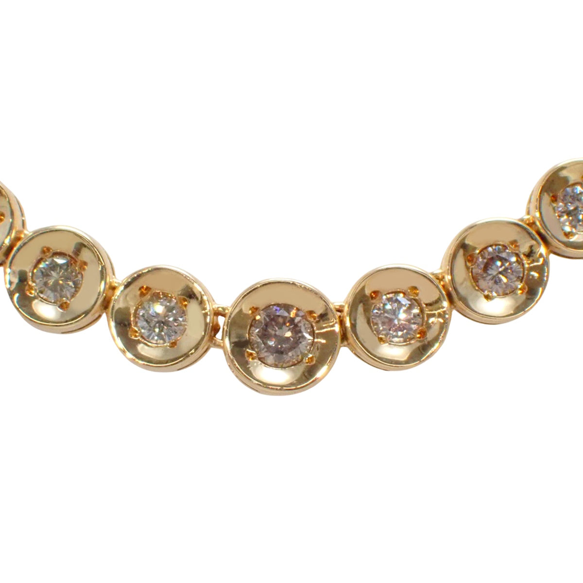 Tennis Diamond Necklace D5.57 Yellow Gold K18YG 30.5g