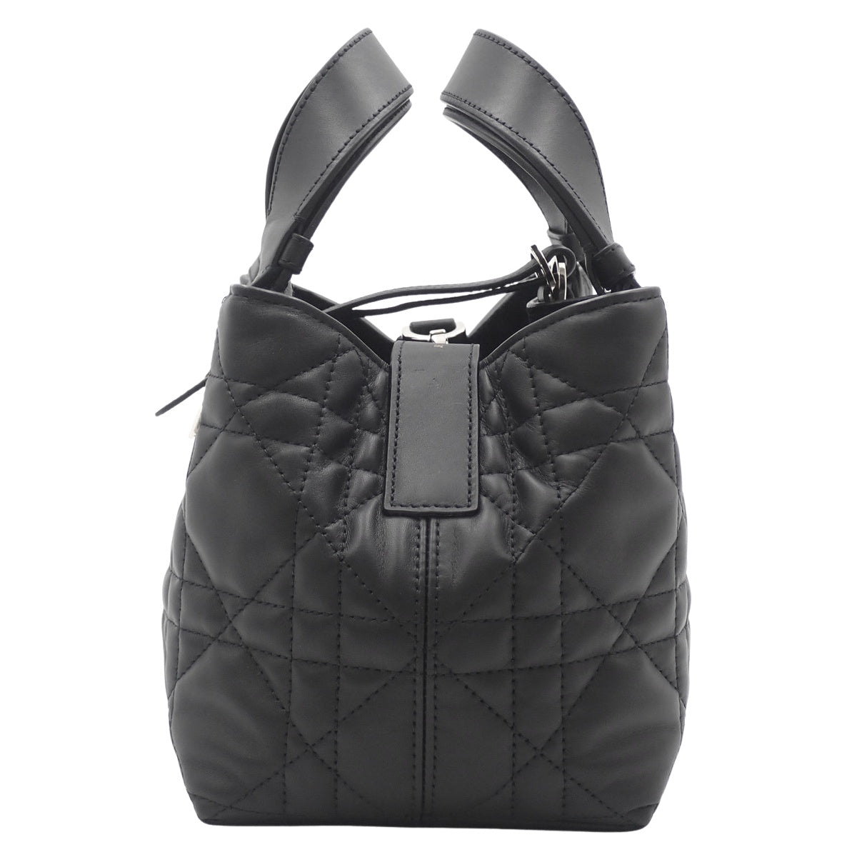 Macrocannage Toujours Small Bag in Calfskin, Black, M2822OSHJ