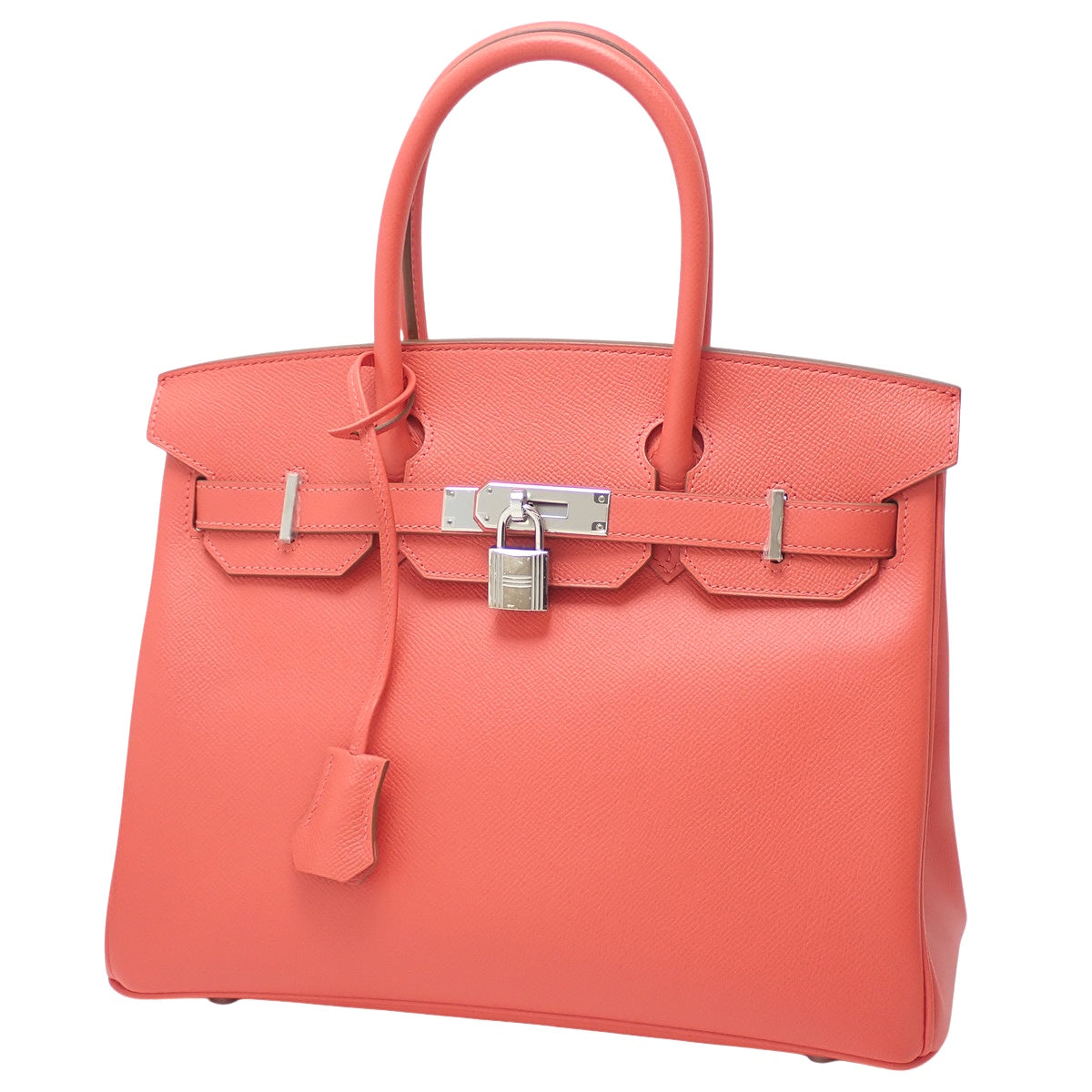 Birkin 30 in Epsom leather with palladium hardware and Rose Jaipur T stamp
