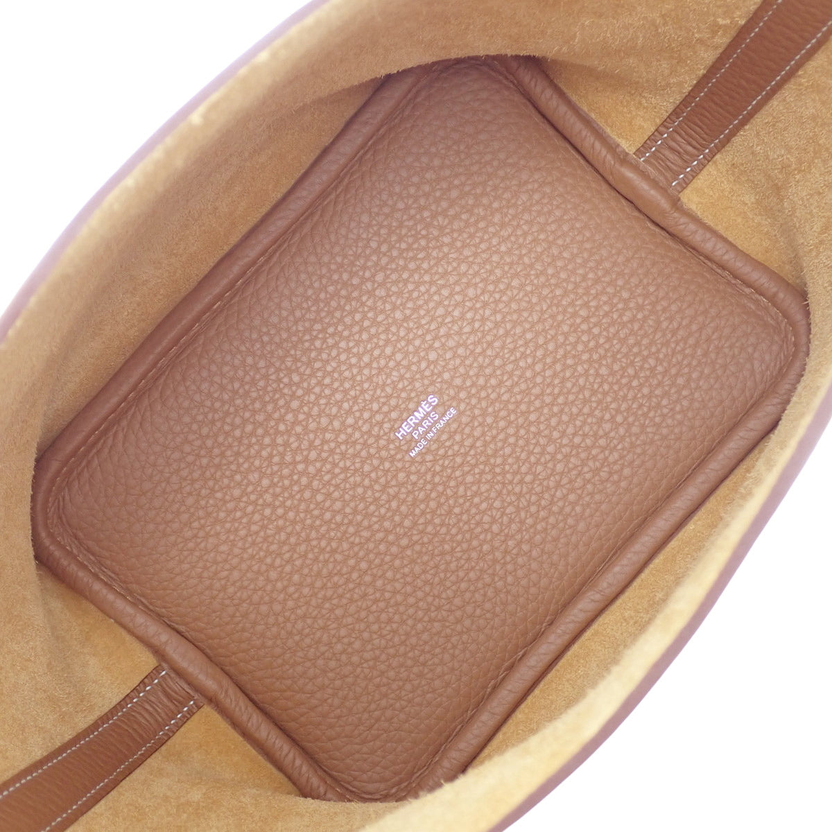 [New] Picotin Lock PM Taurillon Clemence Leather Strap with Palladium Hardware and Gold K Stamp
