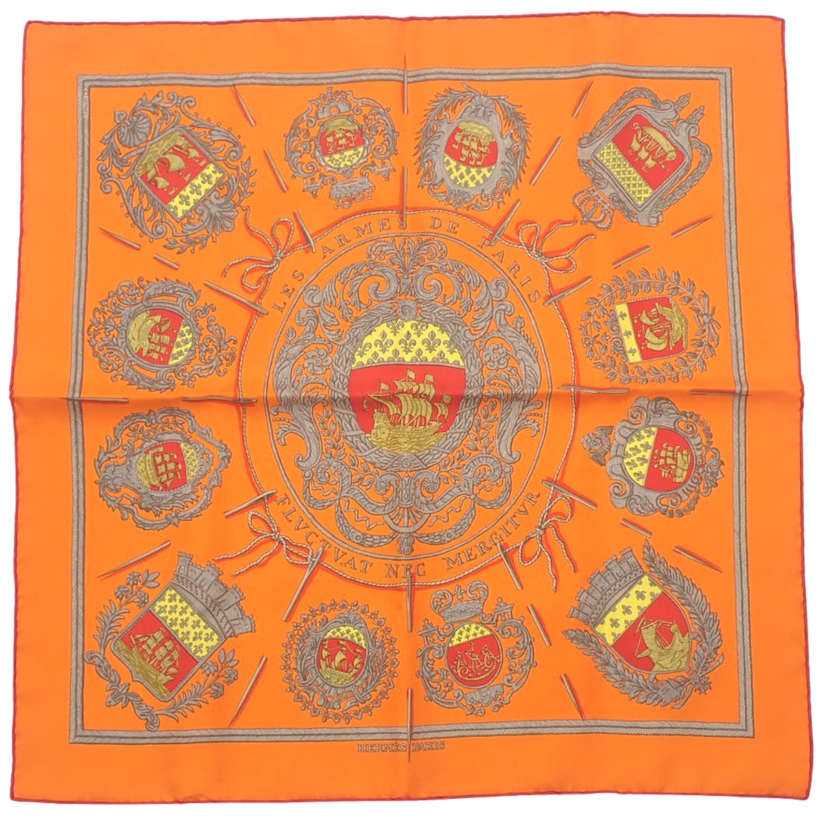 LES ARMES DE PARIS パリの紋章 カレ40 シルク