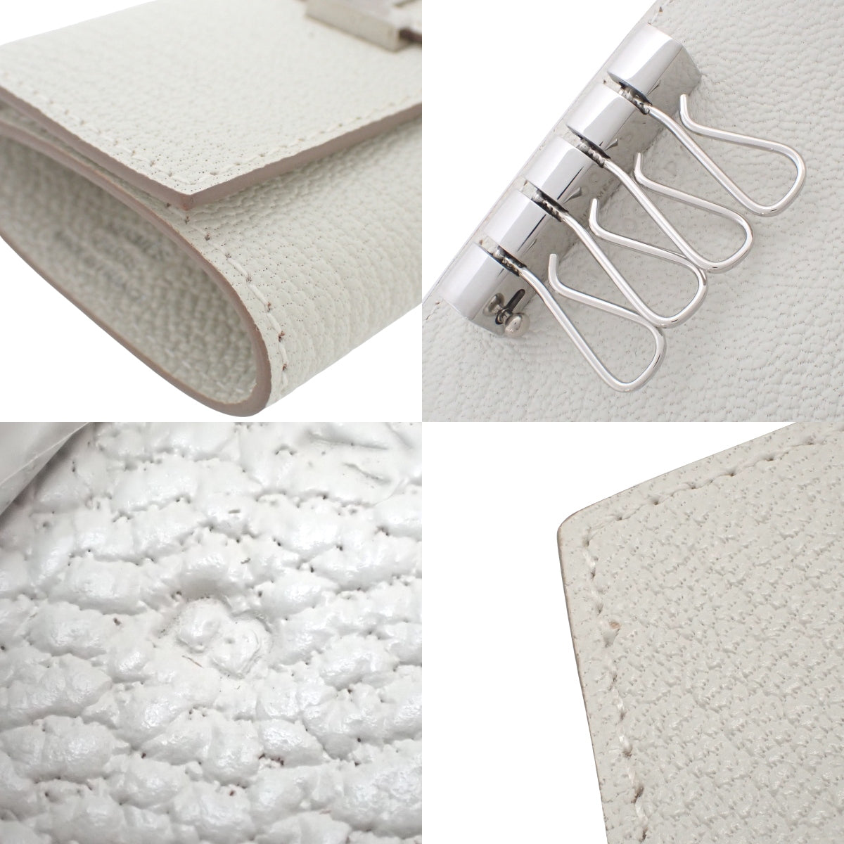 Bearn Key Case, Chevre, Palladium Hardware, Mushroom, B Stamp