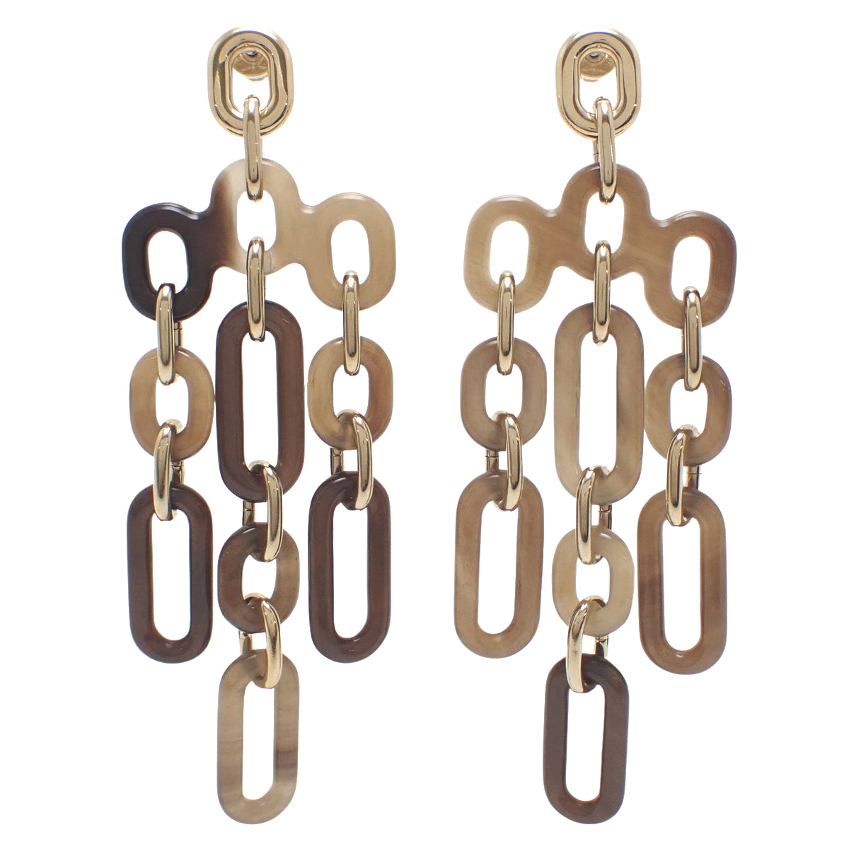 Régille 水牛角金属耳环（GP）