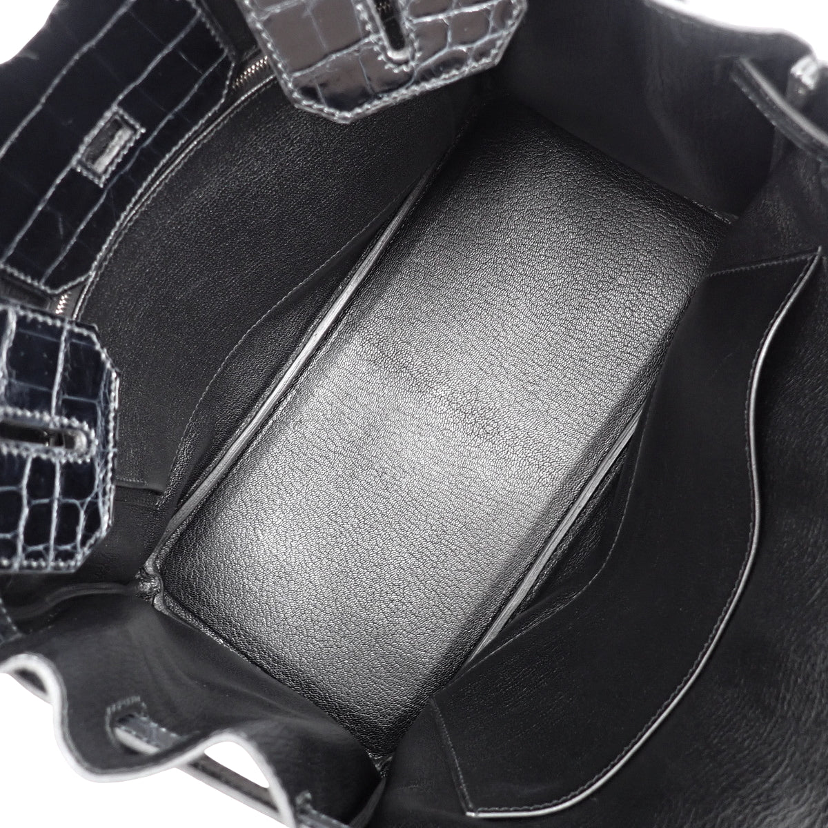 Birkin 30 Touch Niloticus Crocodile Leather, Taurillon Nobillo, Palladium Hardware, Black Silver Hardware, D Stamp