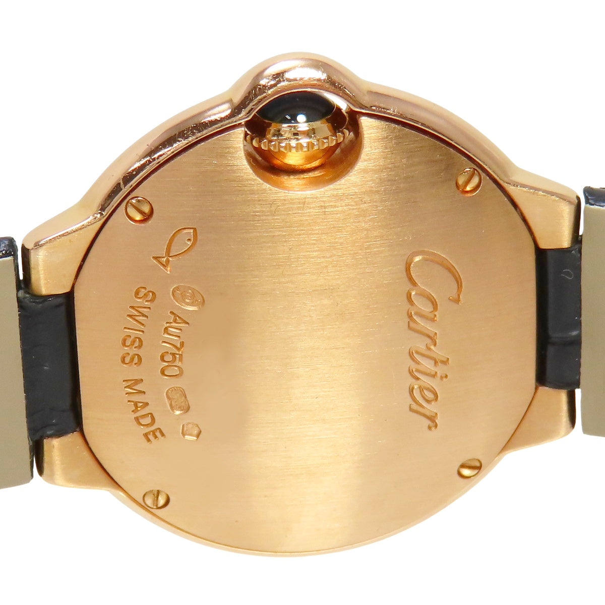 WJBB0019 Ballon Bleu 28mm PG/皮革石英表带