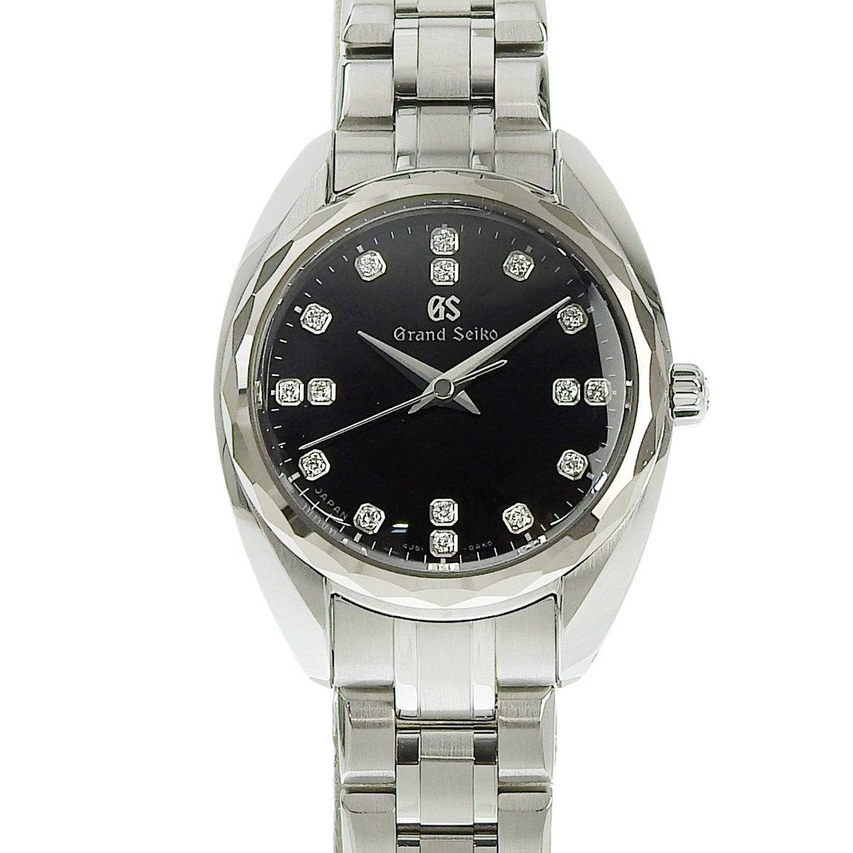 Elegance Collection STGF331 White Gold/Stainless Steel Diamond Index Quartz Women's