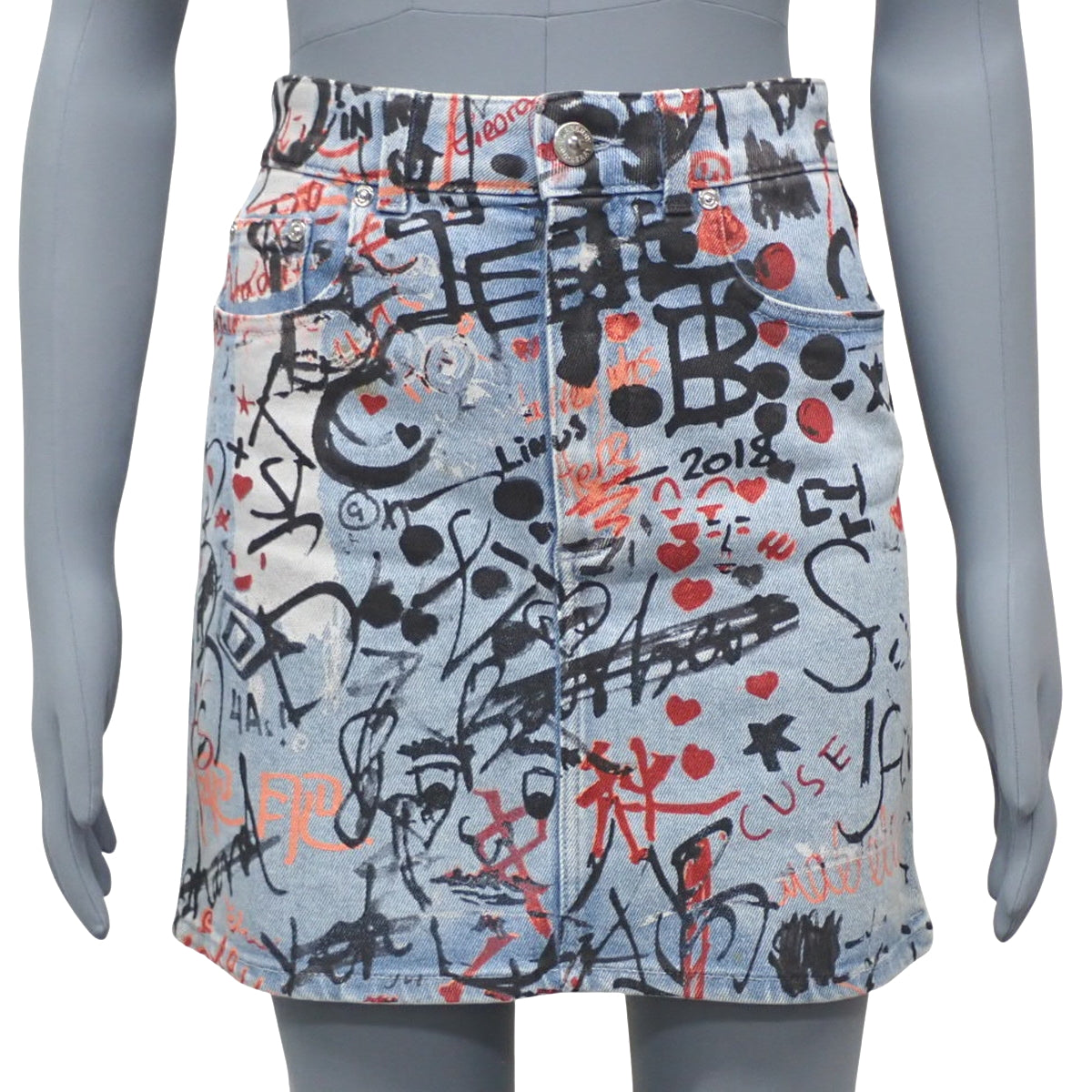 印花牛仔裙 36号 蓝色