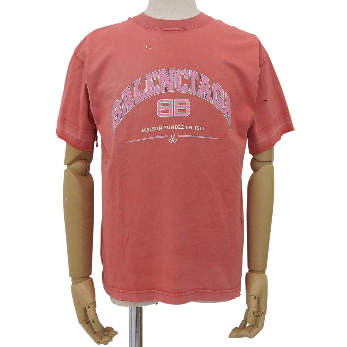 デストロイ Tシャツ 2021年 S 半袖 ダメージ加工