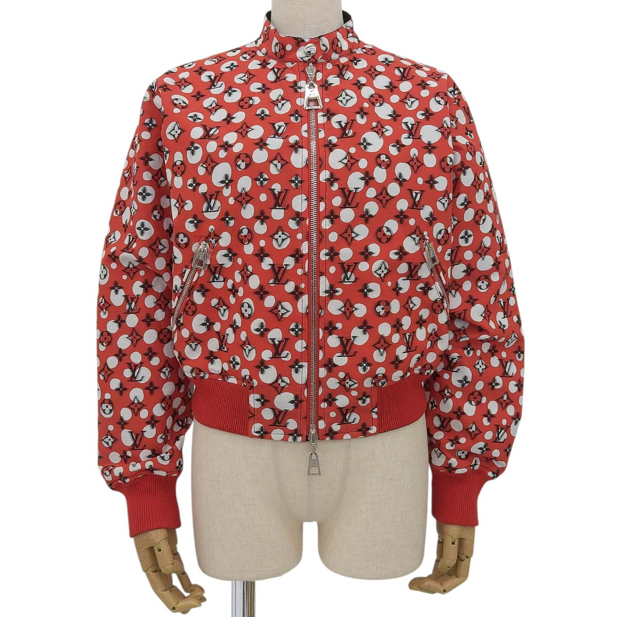 LV x YK Reversible Bomber Jacket 2023, Size 34, RW231J, Yayoi Kusama Collection