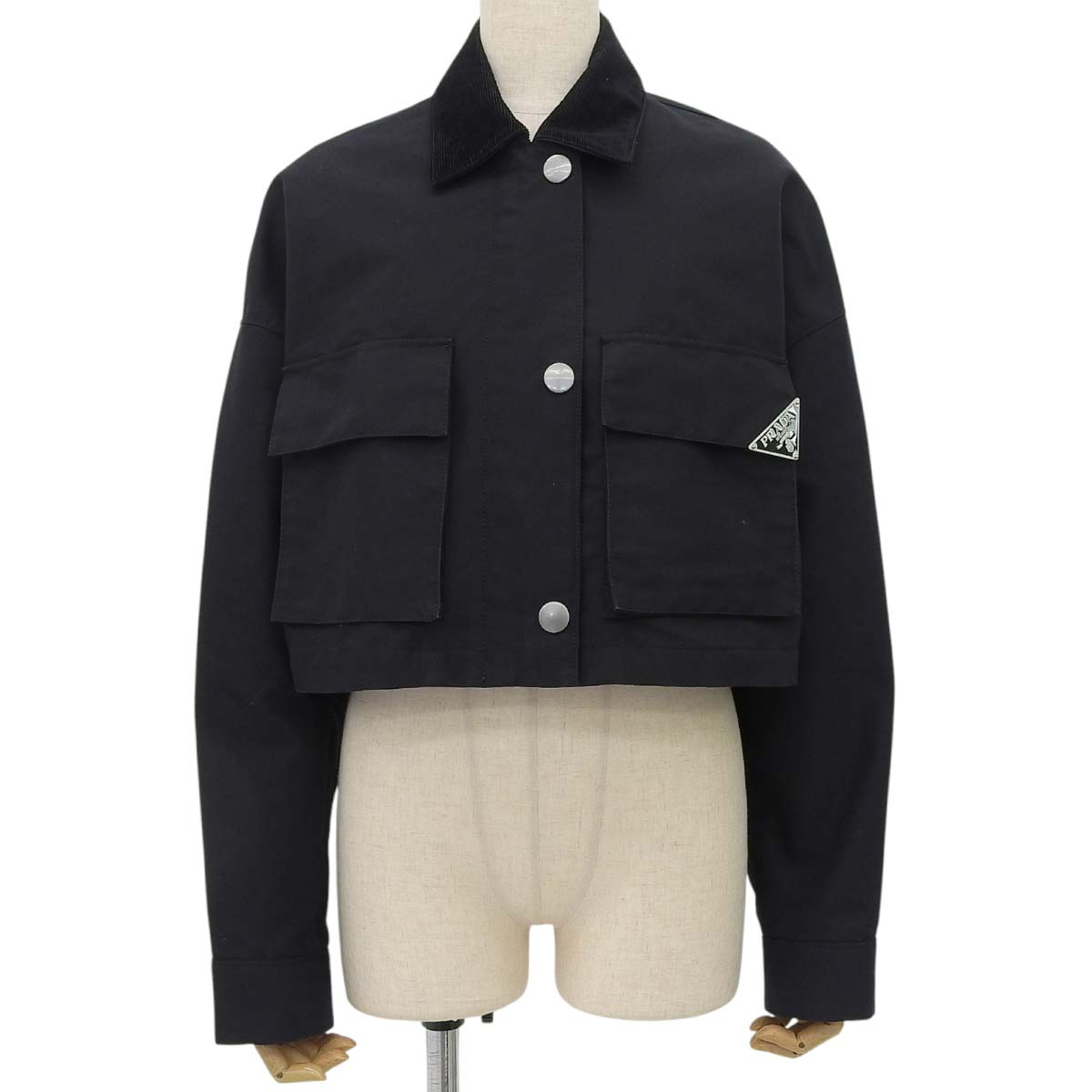 Technical Canvas Blouson Jacket, 2022, Size 36, Triangle Logo