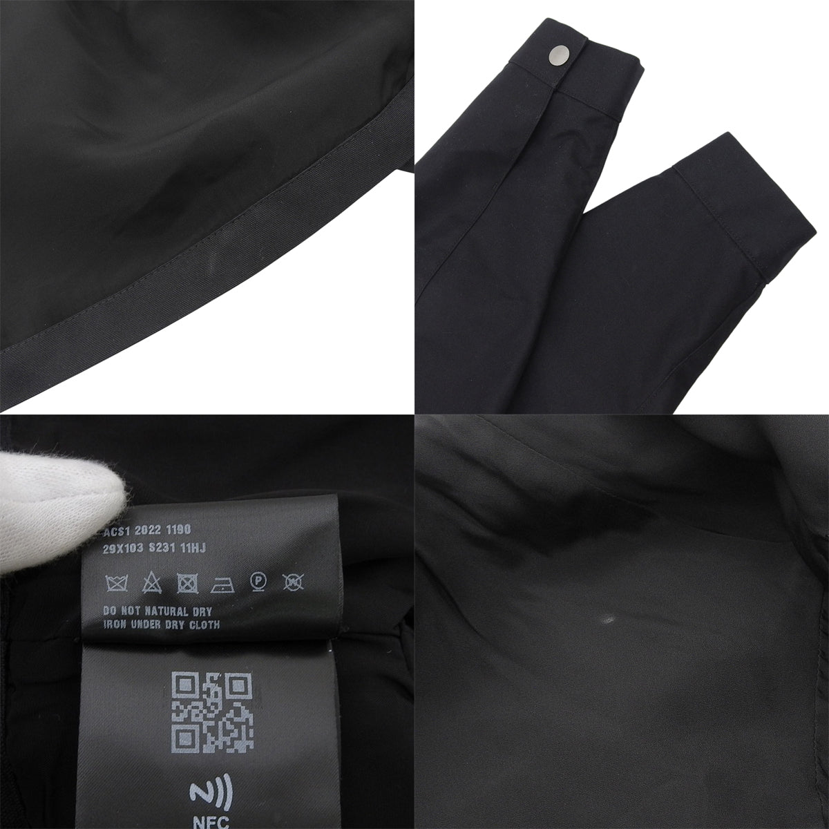 Technical Canvas Blouson Jacket, 2022, Size 36, Triangle Logo