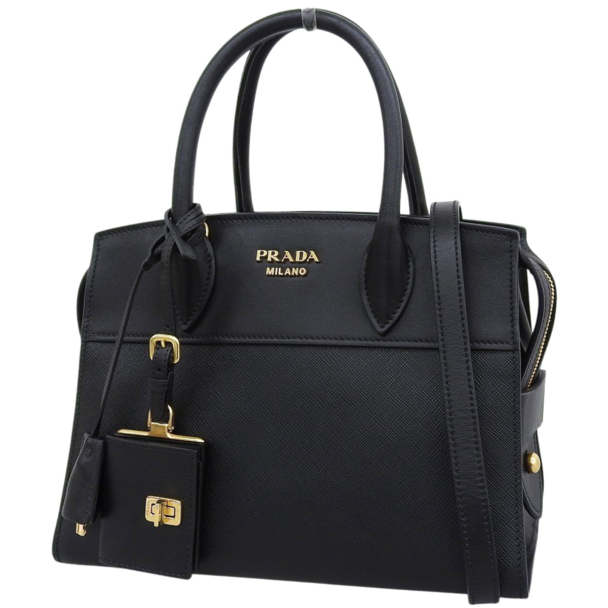 エスプラナード ハンドバッグ サフィアーノレザー カーフ SAFFIANO+CITY C NERO 1BA045