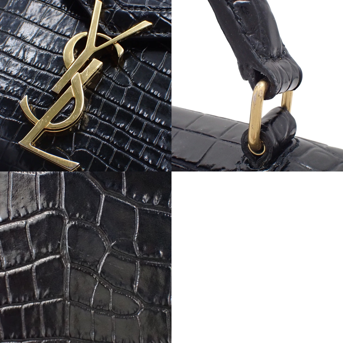 Cassandra Mini Top Handle Calfskin Black 623930