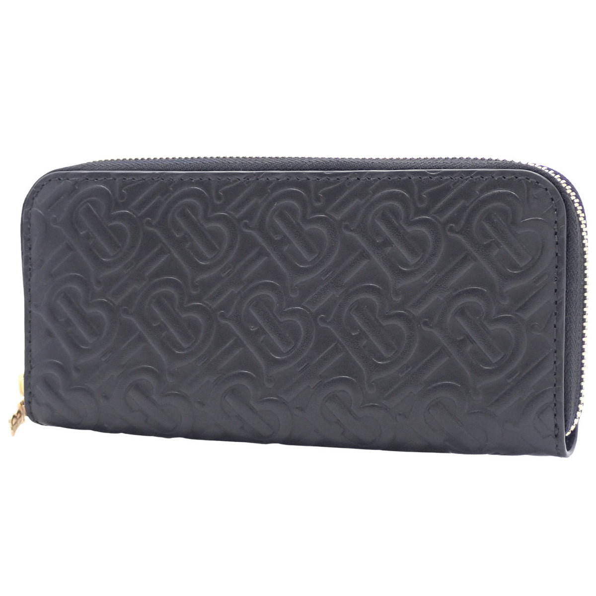 TB Monogram Long Wallet, Leather, Black, 8011601