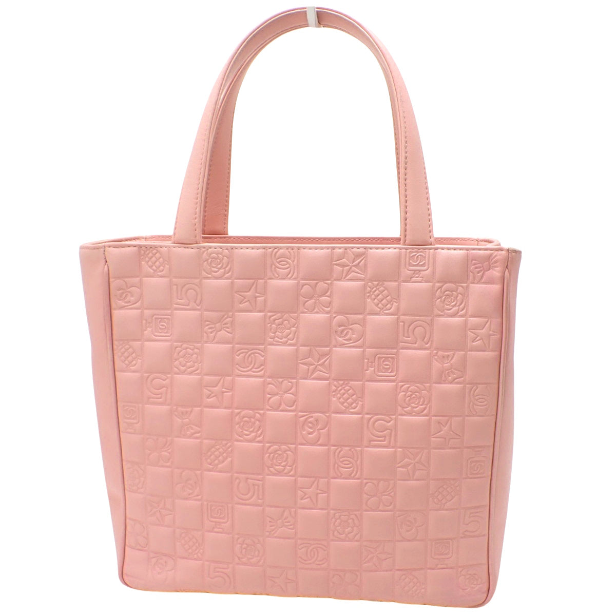 Choco Bar Icon Tote Bag, Lambskin, Pink