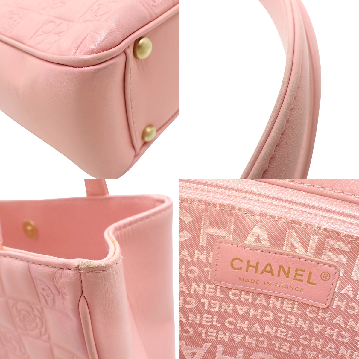 Choco Bar Icon Tote Bag, Lambskin, Pink