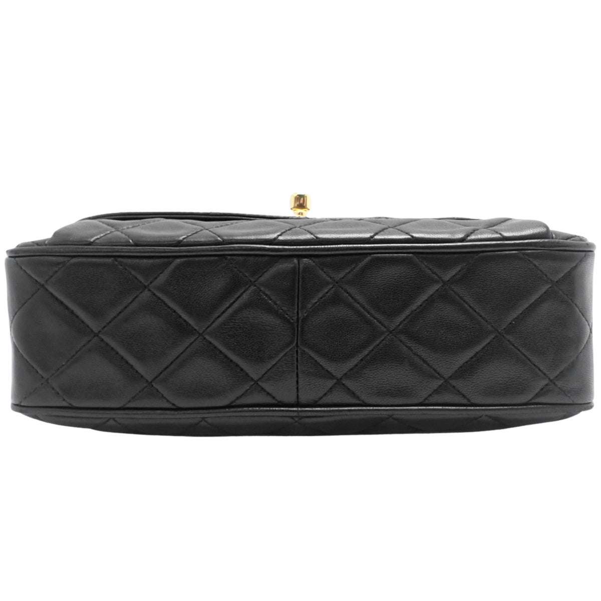 黑色羊皮绗缝 Coco Mark 流苏链条单肩包