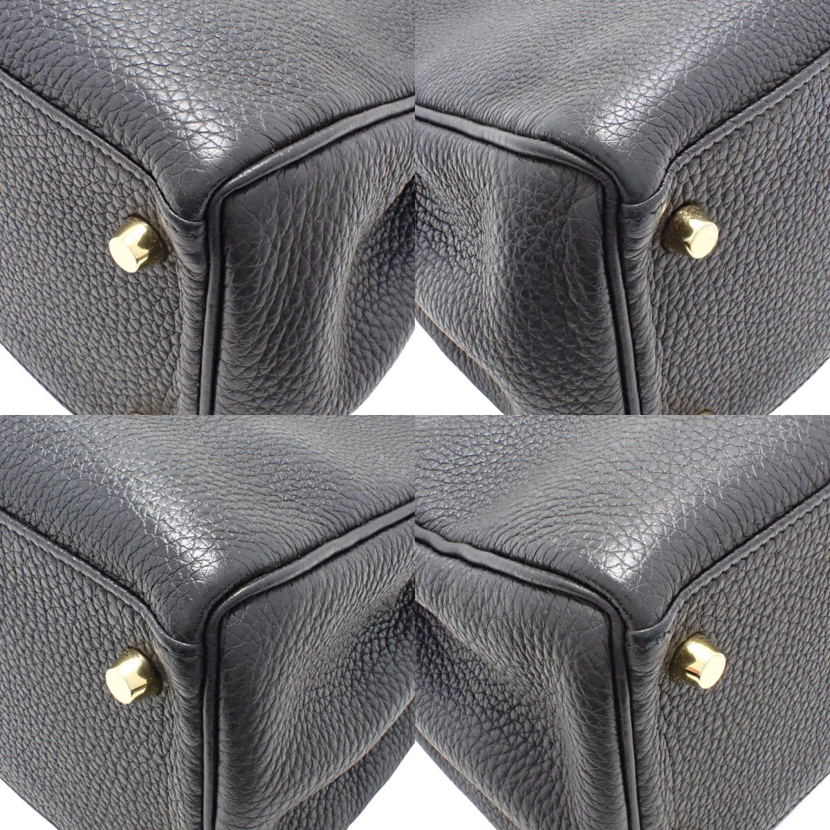 凯莉28（内缝）Taurillon Clemence皮革 黑色 金色五金件 A刻印