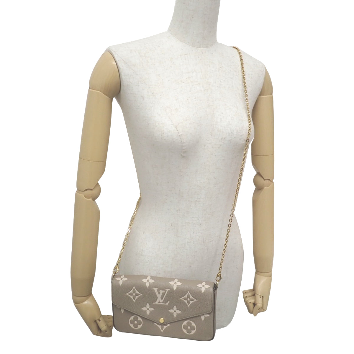 Monogram Empreinte Pochette Felicie 米色/灰色 M69977