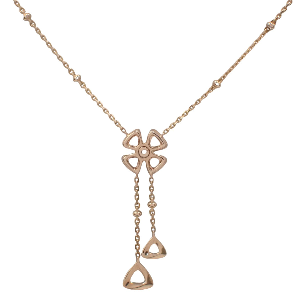 フィオレヴァー ネックレス ダイヤモンド D0.10,0.09 K18PG 7.8g