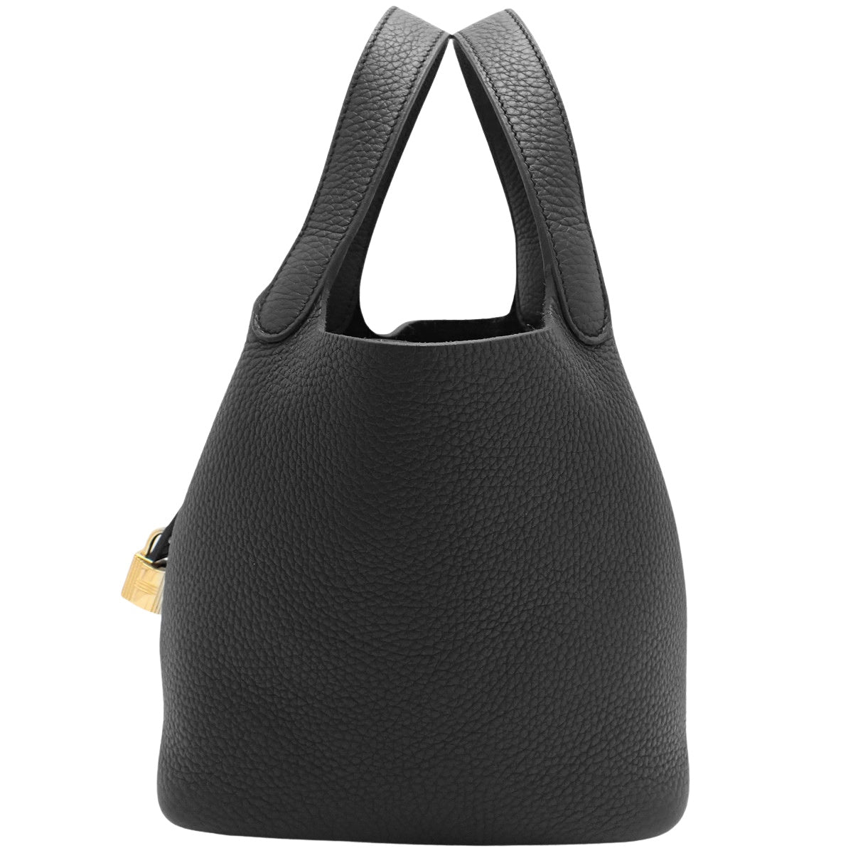 Picotin Lock PM, Toron Clematis leather, black, gold hardware, B stamp.