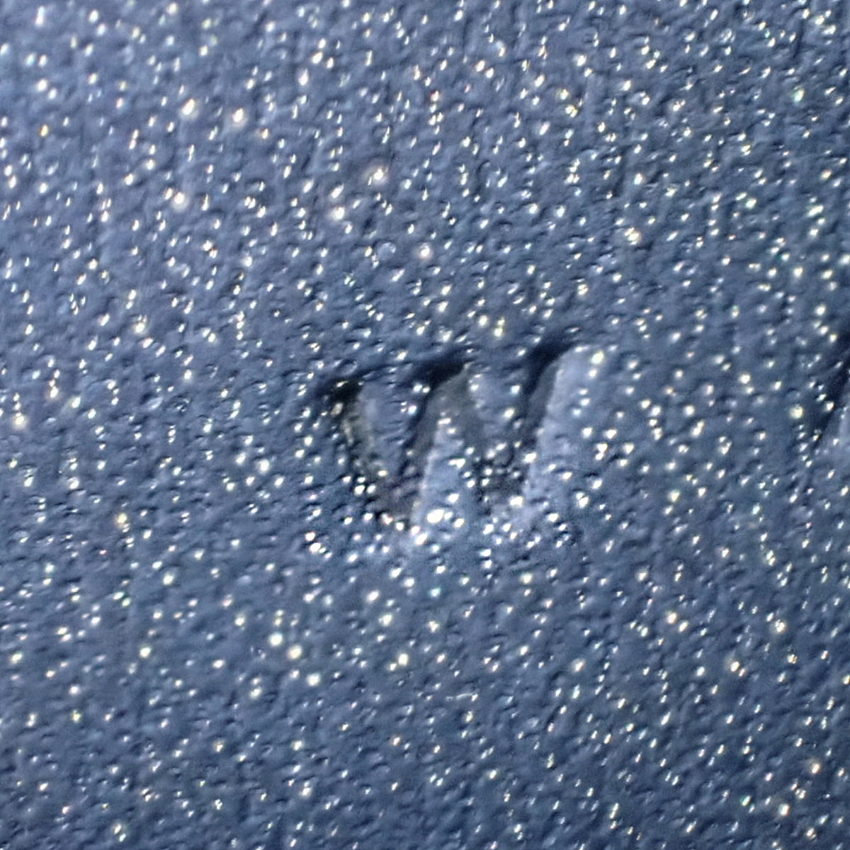 康斯坦斯长款手拿包，盒式小牛皮，钯金配件，深海蓝，银色配件，W刻印。