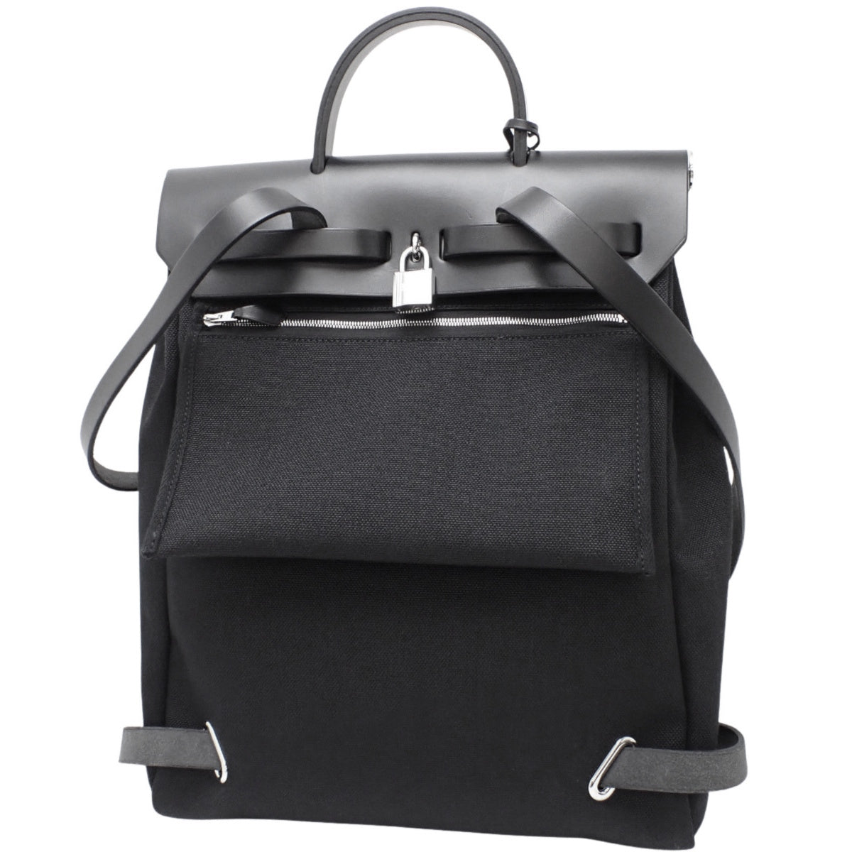 Alerbag Zip Ad PM, Toile Military, Palladium Hardware, Vaquille Hunter, Black, Silver Hardware, Z stamp.