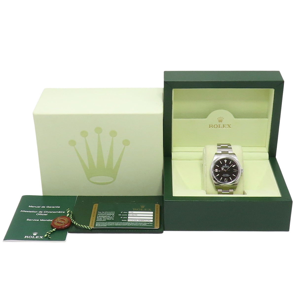 Explorer 1 214270 SS 随机编号黑色自动男士腕表